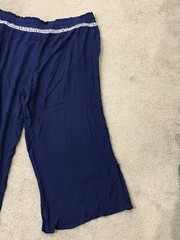 New Directions Palazzo Pants Womens 3XL Blue Pull on Drawstring BOHO Y2K Casual