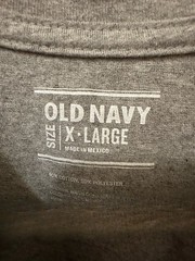 Men’s XL Old Navy Gray Logo Graphic Short Sleeve Tee – New Without Tags