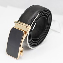 Men’s Belt Leather Ratchet Belts Automatic Buckle 1.37inch Width
