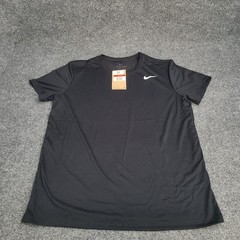 Nike Shirt Womens Large Black Dri Fit Legend Performance Sportswear Training Tee