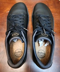 Lems Kourt Grip Black Leather Lace Up Minimalist Shoes Mens Sz 11.5