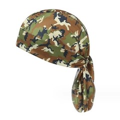 Camouflage Motorcycle Wrap Biker Du Do Black Doo Rag Head Skull Cap Durag