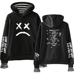 “Broken Smile” Sad Face Lil Peep Hip Hop Hoodie Sweatshirt Pullover Sweater