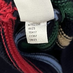 LOFT SZ M Cable Knit Stitch Multi Color Textured Striped Sweater Crewneck