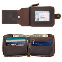 Polare Full Grain Leather Wallet for Men Bifold RFID Blocking Cash Credit Car…