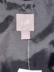 J. Jill Black Velvet Collared One Button Silk Blend Women’s Vest Sz Large NWT