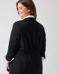 Athleta 20 Endless Primatwill Blazer Black Stretch Elastic Waist #860105