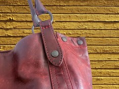 🔥Frye Leather Purse Melissa Tote Distressed Boho burgundy MATCHING WALLET 🔥