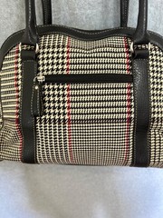 Chaps By Ralph Lauren Houndstooth Plaid Shoulder Bags Black or Brown You Choose