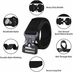 Mens Military Tactical Belt Quick Release Buckle Adjustable Army Webbing Rigger