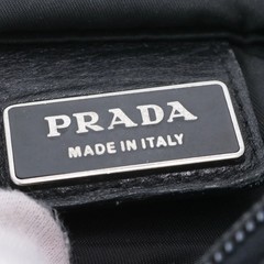 PRADA Tessuto Nylon Triangle Logo Shoulder Bag Crossbody Messenger Bag Black
