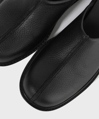 Firenze Atelier Men’s Black Cow Leather Slip-on Clogs & Mules Slippers Sandals