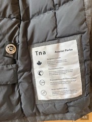 Tna Avoriaz Parka Women’s XS Gray Down Coat Water-Repellent Fur Trim Hood