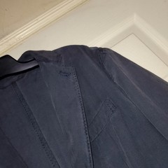 Suitsupply Blazer Mens 38R Blue Silk Cotton Herringbone Sport Coat Working Cuffs