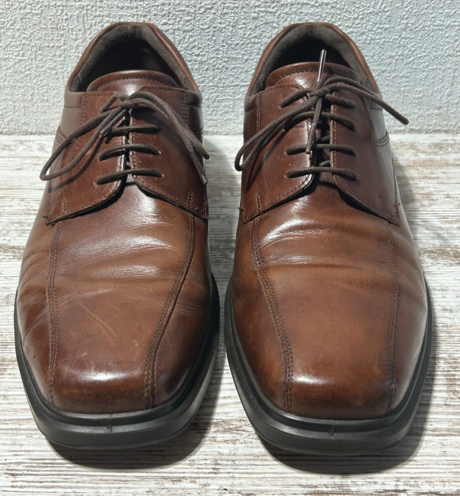 ECCO Helsinki 2 Potting Soil Brown Lace Up Dress Shoes EU 47 Mens 13 – 13.5 US
