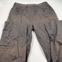 DKNY Mens Dress Pant Size 31 Brown Cotton Flat Front Straight Leg Relaxed