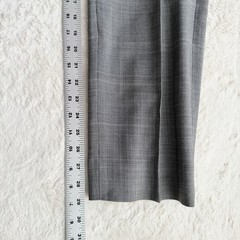 Banana Republic Mens 2pc Tailored Fit Suit 38S 32W 100% Wool Glen Plaid Gray