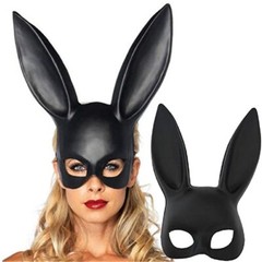 Christmas Bunny Mask Masquerade Rabbit Masks Party Costume Gift Matte Black Sexy