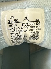 Jordan Air Jordan 1 Mid Kids Sneaker US 13.5C White/Gray/Black DV1339-104