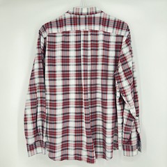 Nautica Men’s button-down plaid shirt red white and blue Size XL 2-62