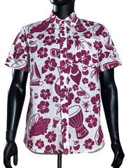 Rokt Men’s Shirt size M Hawaiian Hibiscus Bongo Palm Print Short Sleeve summer