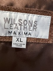 Maxima Women’s Brown Suede Leather Trench Coat By Wilson’s Leather
