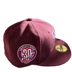 New Era 59FIFTY fitted baseball cap maroon solid mens size 7 5/8