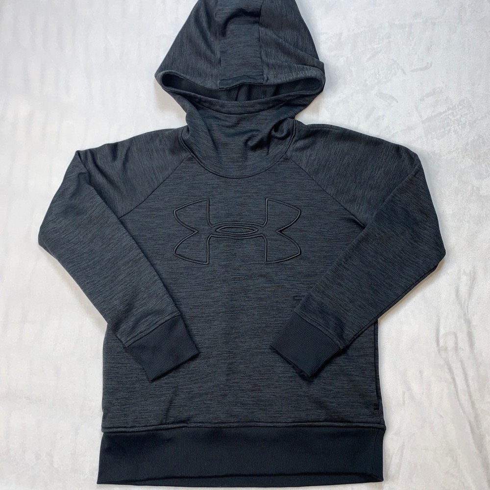 Under Armour ColdGear Hoodie Pullover Boys Youth XS Losse Fit High Neck Fleece