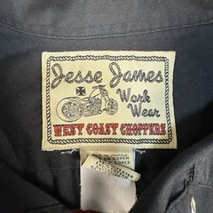 Jesse James West Coast Choppers Mechanic Mens XL Black Vintage Embroidered