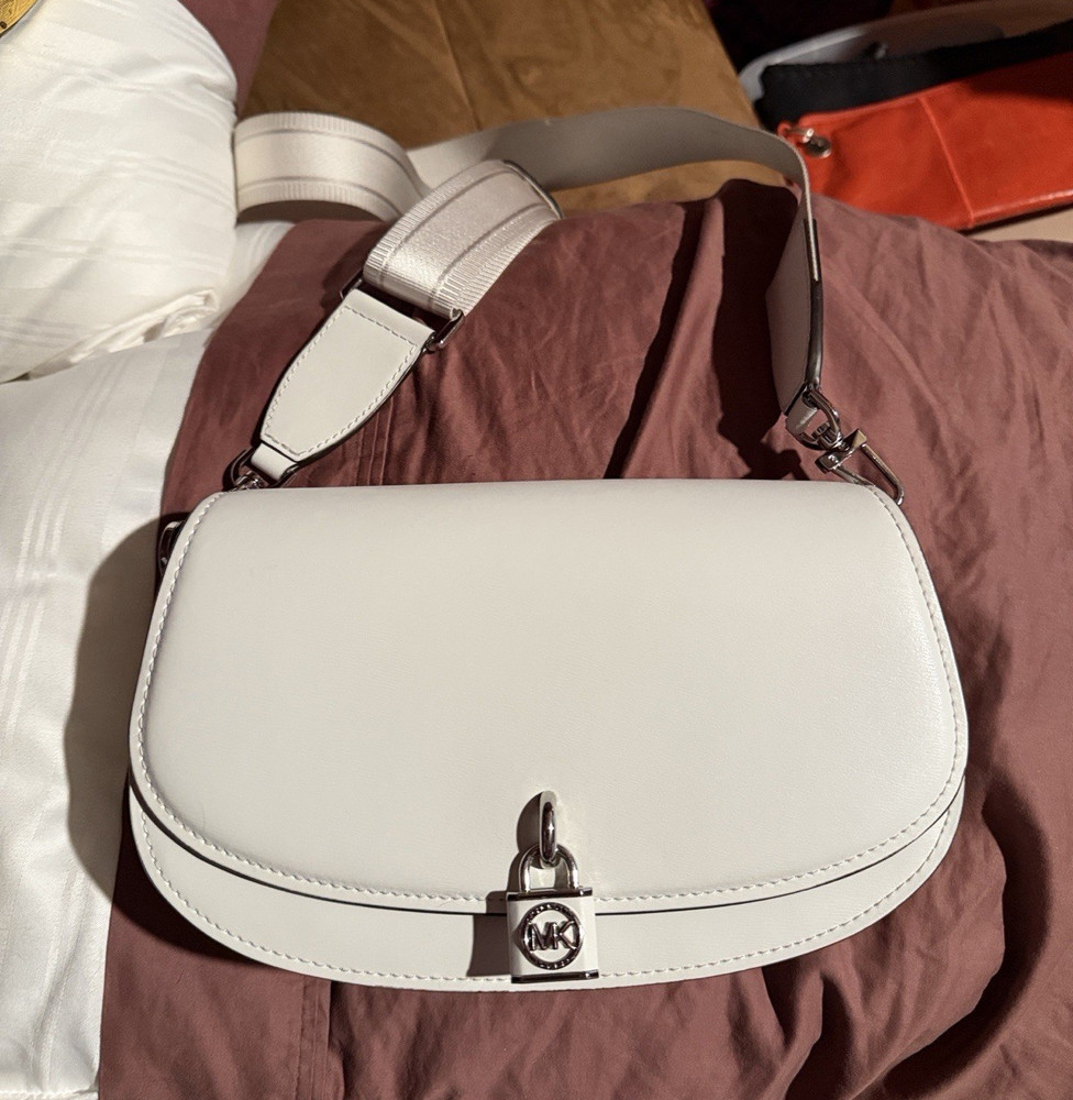 Michael Kors Women’s MILA White Crossbody OPTIC WHITE