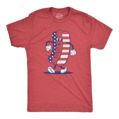 Mens Fourth Of July Hotdog T Shirt Funny Patriotic Cookout Grilling Tee for Guys
