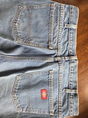 Custom Rasta Dickies Men’s Relaxed Fit Light Wash Blue Straight Leg Denim Capri