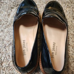 Jon Josef Gentry Black Patent Leather Penny Loafers Made in Spain NWOT Size 11