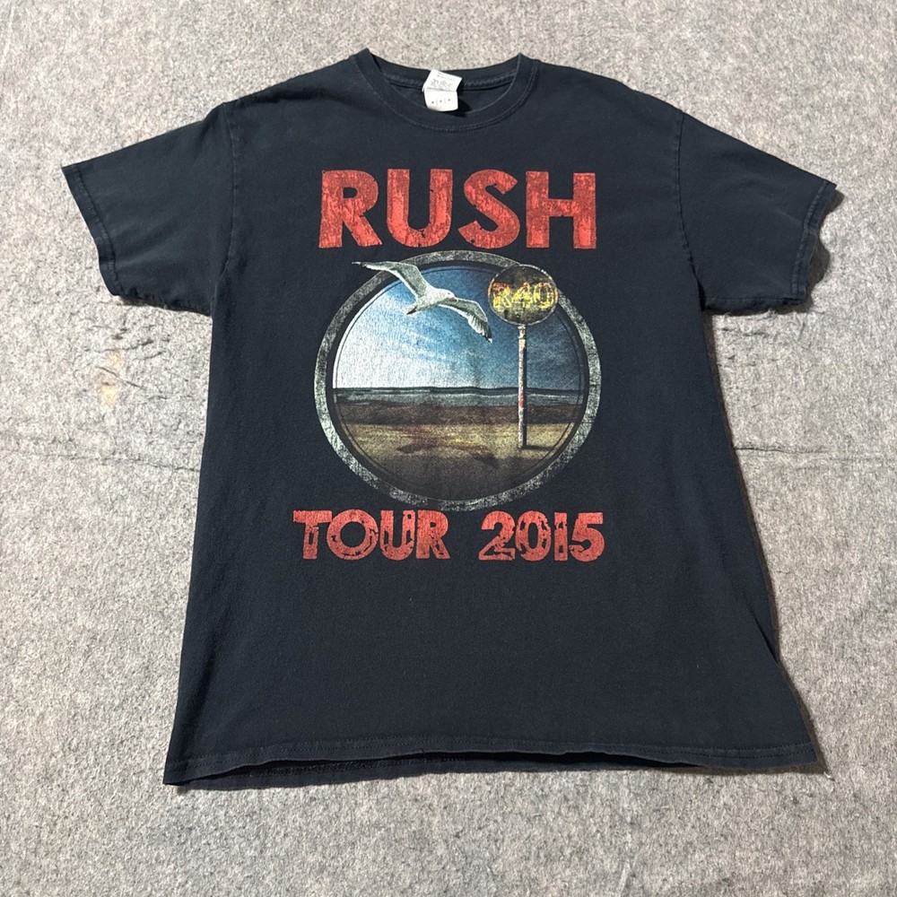 Rush 2015 Tour T Shirt Mens M Graphic Print R40 Short Sleeves Concert Tee Black