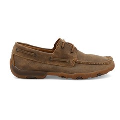 Twisted X Women’s Boat Shoe Driving Moc, Moc Toe, Bomber, 6.5 M
