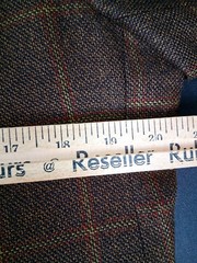 Jack Victor Wool Jacket Blazer Brown Plaid Men 42R Regular Windowpane Check