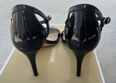 Michael Kors Simone Mid Sandal Size 9 Special Occasion Black Pump Heels