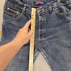 Diesel Jeans Mens 34×28 Blue Denim Medium Wash Regular Straight Button Fly