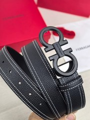 NWT Authentic Ferragamo Belt width 3.5cm/1.37inch Black