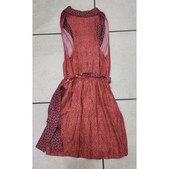 Vix Paula Hermanny Silk Blend Paisley Mini Dress Orange Purple Small New