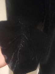 Sugarlips Black Velvet Satin-Trim Jumpsuit