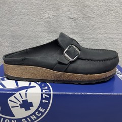Birkenstock Buckley Clogs Women’s EU 37 US 6-6.5 Black Leather Narrow