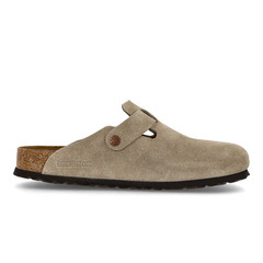 Birkenstock Boston Suede Taupe Soft Footbed Clogs Men’s Shoes Regular/Wide