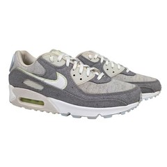 Nike Air Max 90 NRG Mens 9 Grey Vast CK6467-001 Recycled Canvas Sneakers Shoes