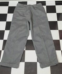 Vintage Wool Trousers Mens 34×28 Blue Gray Union Made Cuffed Pants