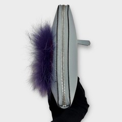 Fendi Monster Blue Leather Clutch Bag Second-Hand Japan 0610719