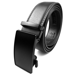 Genuine Leather Mens Ratchet Belt Belts For Men Adjustable Automatic Buckle Ta