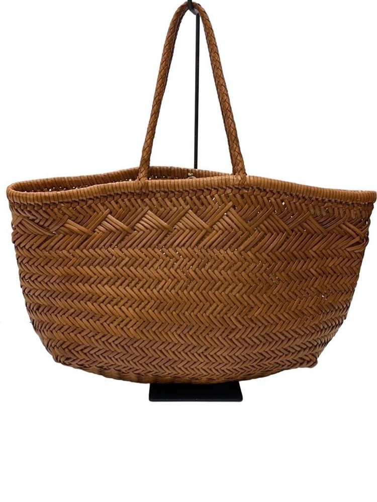 Dragon Diffusion Leather Mesh Totebag Handbag Brown 40x20x5cm Used