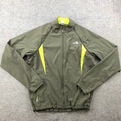 The North Face Jacket Men Large Green Full Zip Windbreaker Flight Series Running