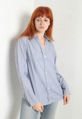 LL Bean Womens Blouse Shirt – Blue – Size Medium M (D14)